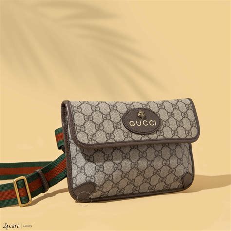 gucci supreme black leather belt bag|gucci belt bag neo vintage.